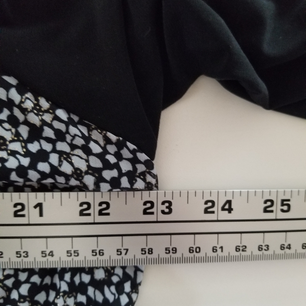 Hamilton Black & White Abstract Layered Tunic Top XL - Picture 7 of 8